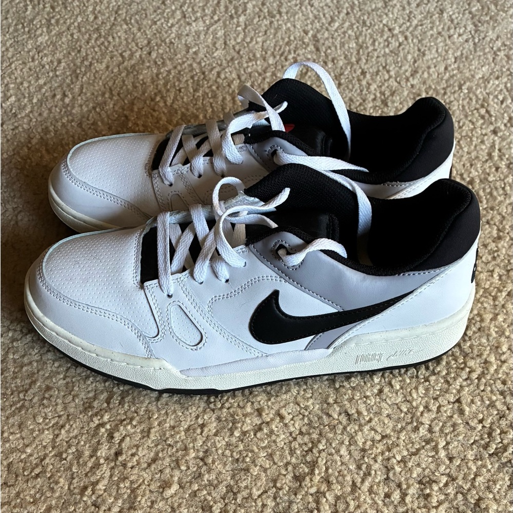 Nike Full Force White, Black & Grey Athletic Shoes